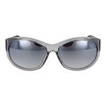 Guess Gray Women Sunglass with grey stainless steel full-rim frame and mirrored plastic lenses, offering 100% UVA & UVB protection.