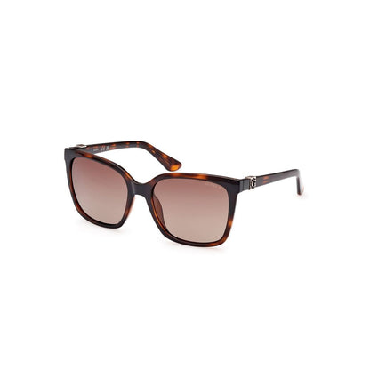 Alt Tag: Guess Jeans Brown Injected Women Sunglass with square lenses and sleek plastic frame