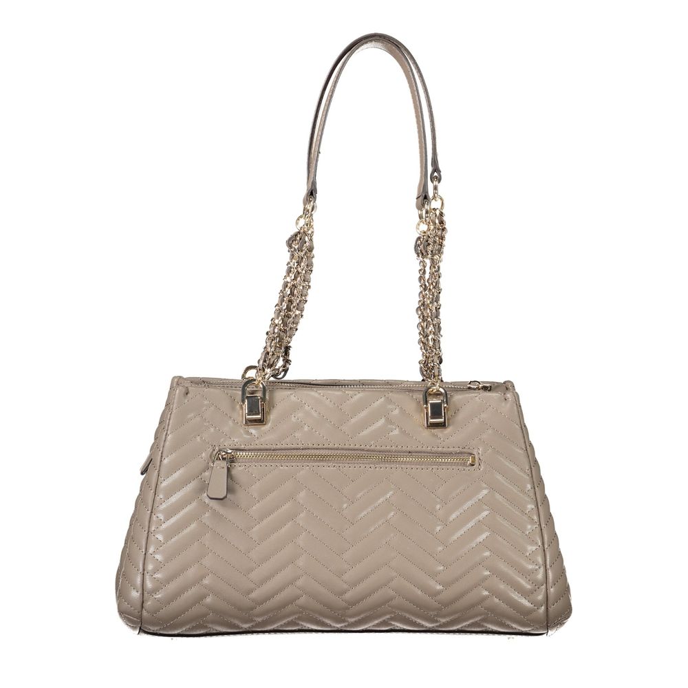 Front view with bag zipped and handles upright.
