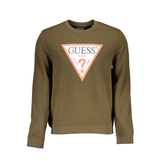 Guess Jeans Green Cotton Men Sweater