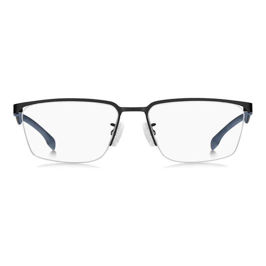 Stylish HUGO BOSS MOD. BOSS 1543_F gent eyewear with sleek black frame and clear lenses.