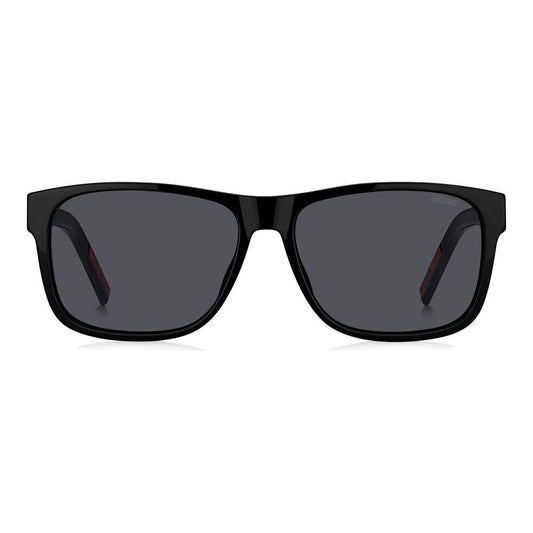 Gent's sunglasses front view - HUGO MOD. HG 1260_S - sleek black design with dark lenses