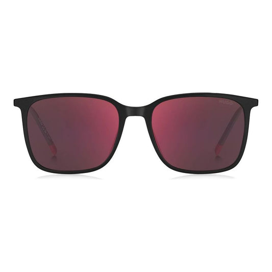 HUGO MOD. HG 1270_CS gent sunglasses with red lenses and black frame, stylish eyewear for men