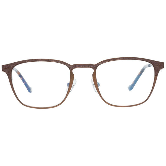 Hackett Brown Metal Frames, men's eyewear, 49/20/145mm size, boxy brown glasses for men, elegant brown frame glasses, stylish optical frames