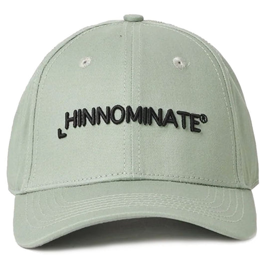 Hinnominate Green Cotton Hat with logo embroidery on front and adjustable closure