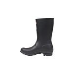 Hunter Black Recycled Polyester Ankle boots for women, short waterproof design with adjustable buckle, eco-friendly fashion footwear