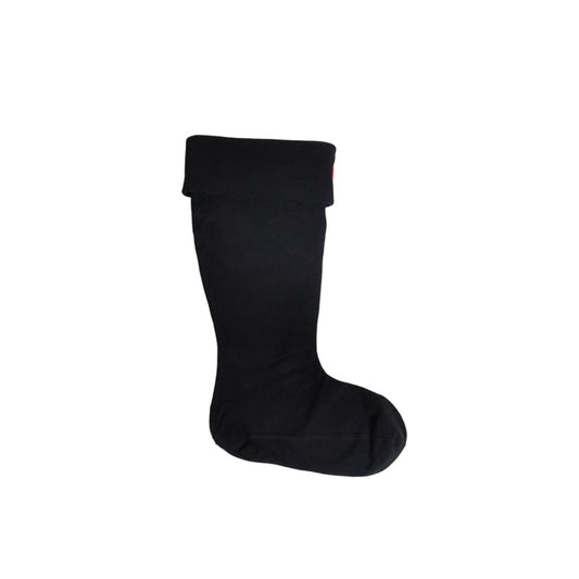 Hunter Black Recycled Polyester Sock for women, fall/winter collection, made from 100% recycled polyester, eco-friendly fashion accessory