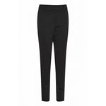 ICHI Black Recycled Polyester Pant - women's cigarette trousers in black with a sustainable and elegant design for office wear.