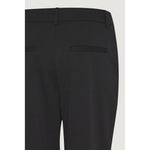 Back view of ICHI Black Recycled Polyester Pant showcasing office-appropriate elegance with high-quality recycled material.