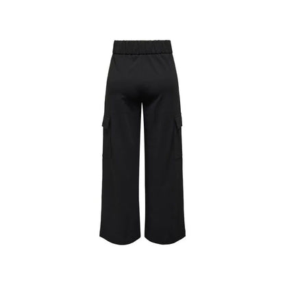 Jacqueline De Yong Black Polyester Casual Pants
