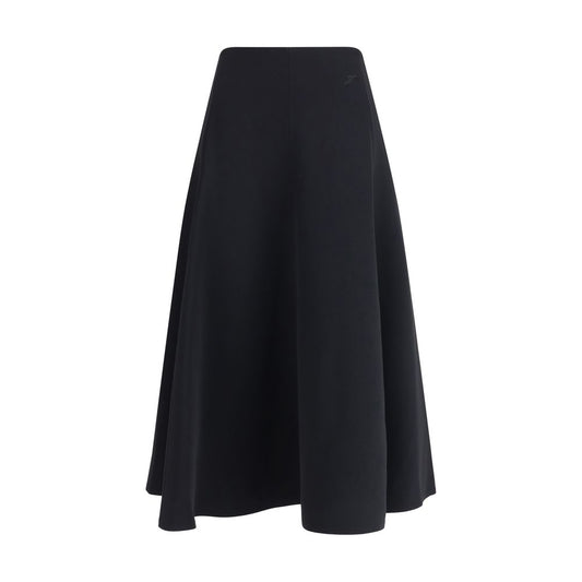 Jacquemus Black Cotton Midi Skirt Jacquemus