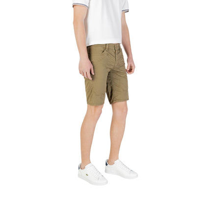 Jeckerson Green Cotton Bermuda Shorts