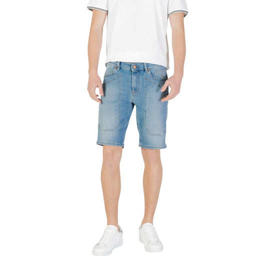 Jeckerson Light Blue Cotton Bermuda Shorts Jeckerson