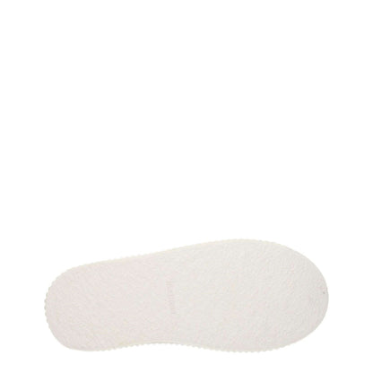 Jil Sander White Fabric Platform Sneakers sole view showcasing rubber material and round toe design.