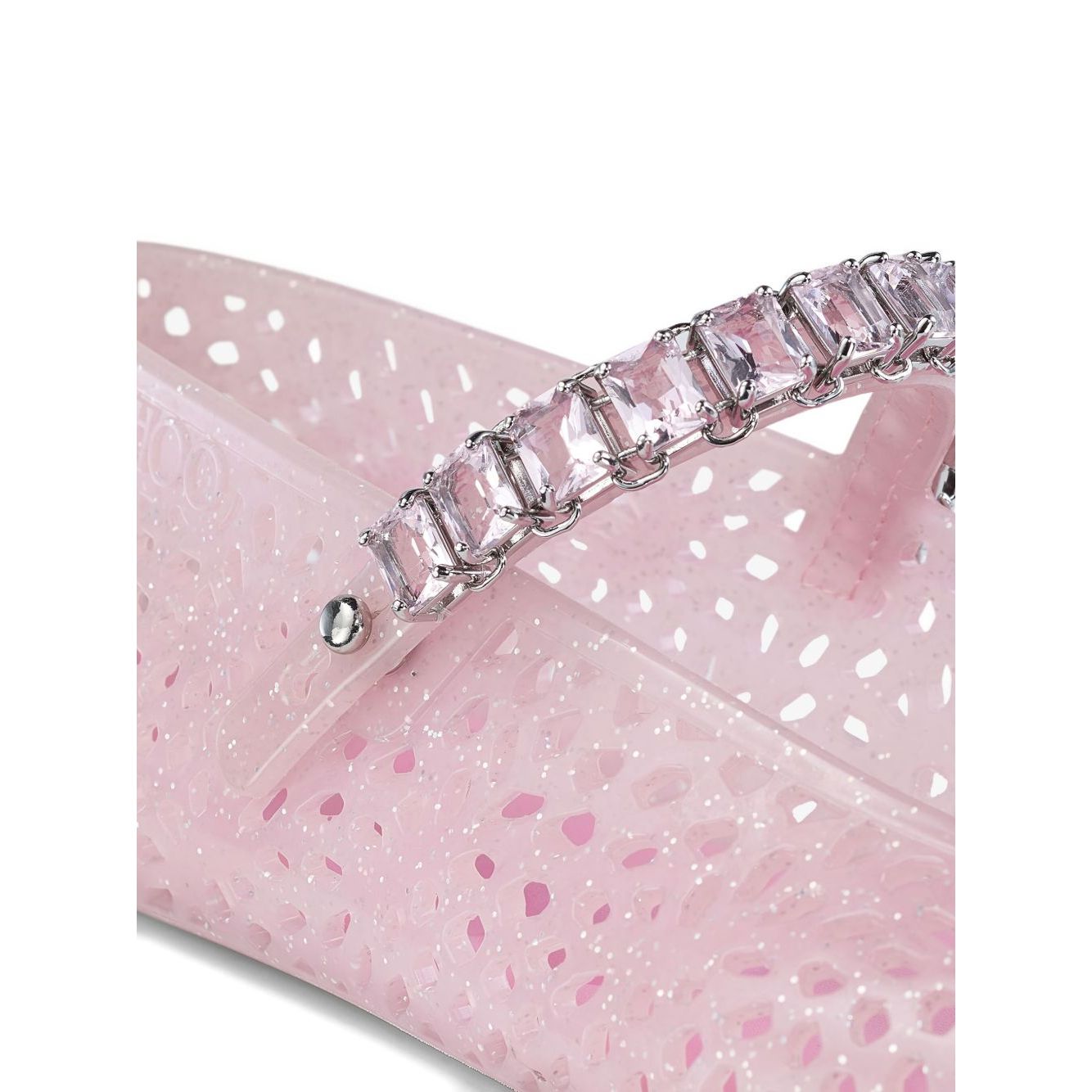 Jimmy Choo The Jelly Ballerina Flats with Crystal Embellishment