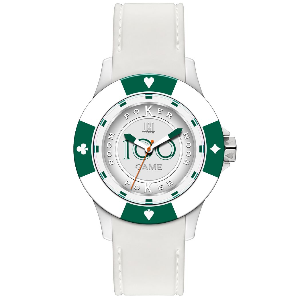 LIGHT TIME Mod. POKER - White / Green