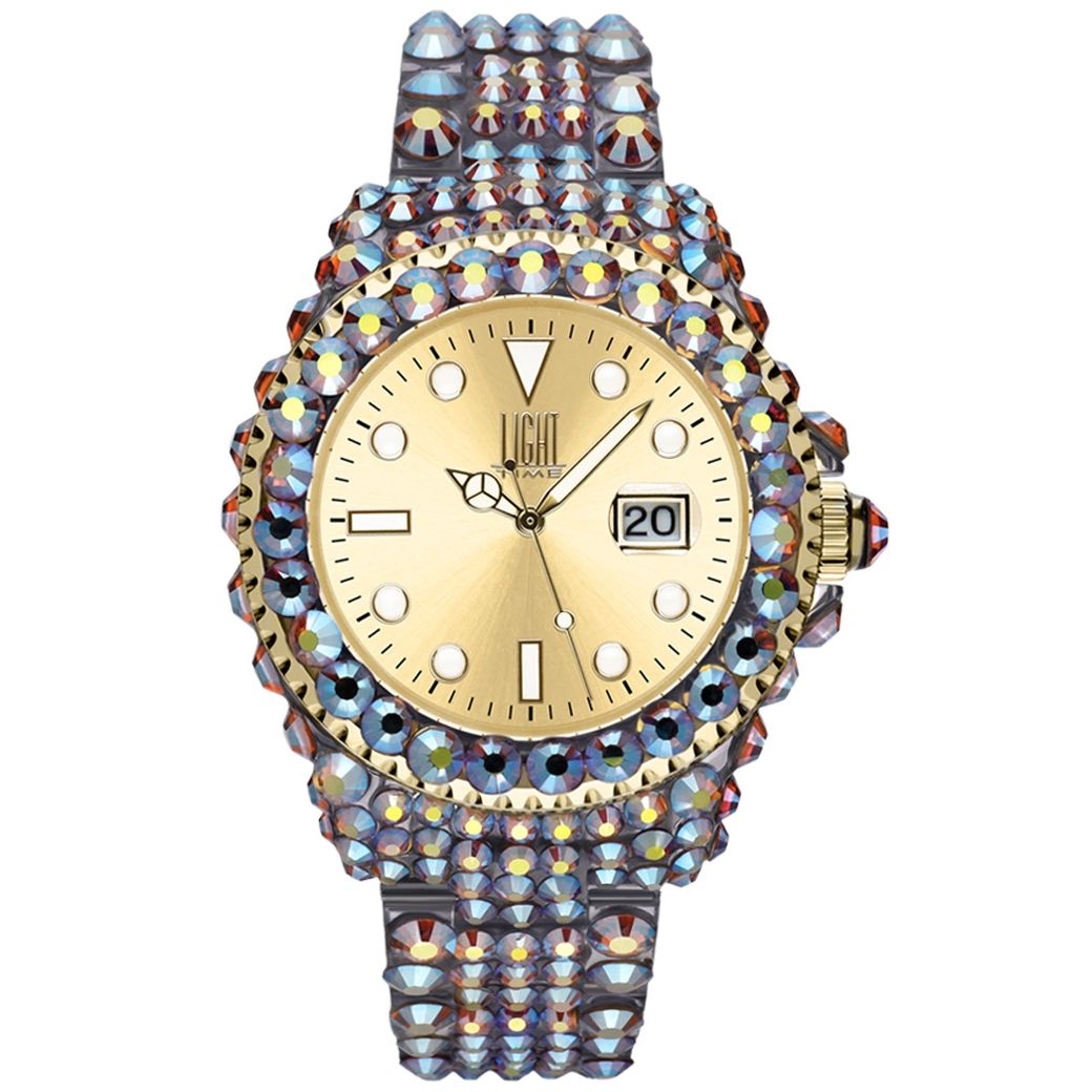 LIGHT TIME Mod. MEDITERRANEO - Full Strass / Gold