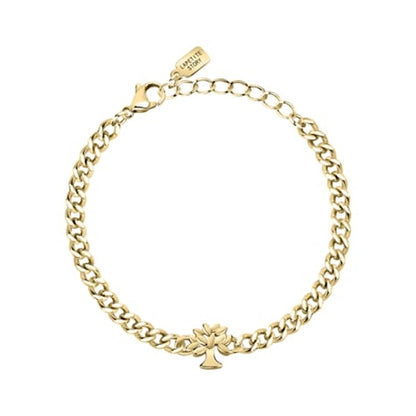 Gold bracelet from LA PETITE STORY JEWELRY Mod. LPS05ASF58 with tree charm and clasp.