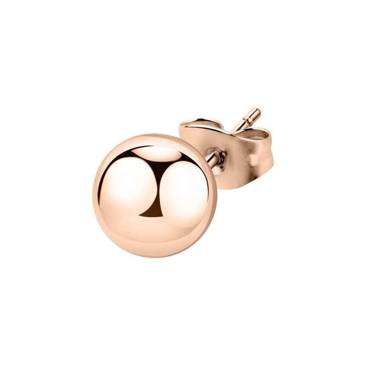 LA PETITE STORY Mod. LPS02ARQ125 rose gold stud earring on white background.