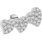 LA PETITE STORY Mod. LPS02ARQ29 brass single earring for ladies with heart-shaped design featuring sparkling crystals
