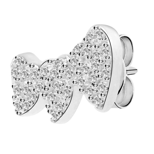 LA PETITE STORY Mod. LPS02ARQ29 brass single earring for ladies featuring a sparkling bow design.