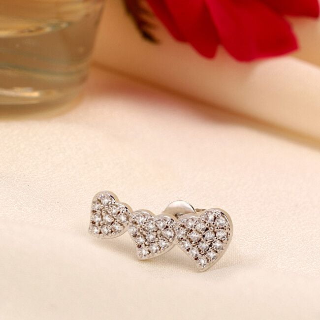 LA PETITE STORY Mod. LPS02ARQ29 brass single earring for ladies with heart design