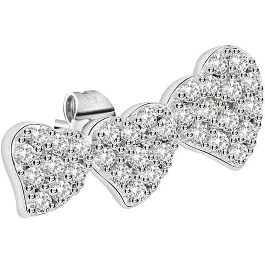 LA PETITE STORY Mod. LPS02ARQ29 brass single earring for ladies with heart-shaped design featuring sparkling crystals