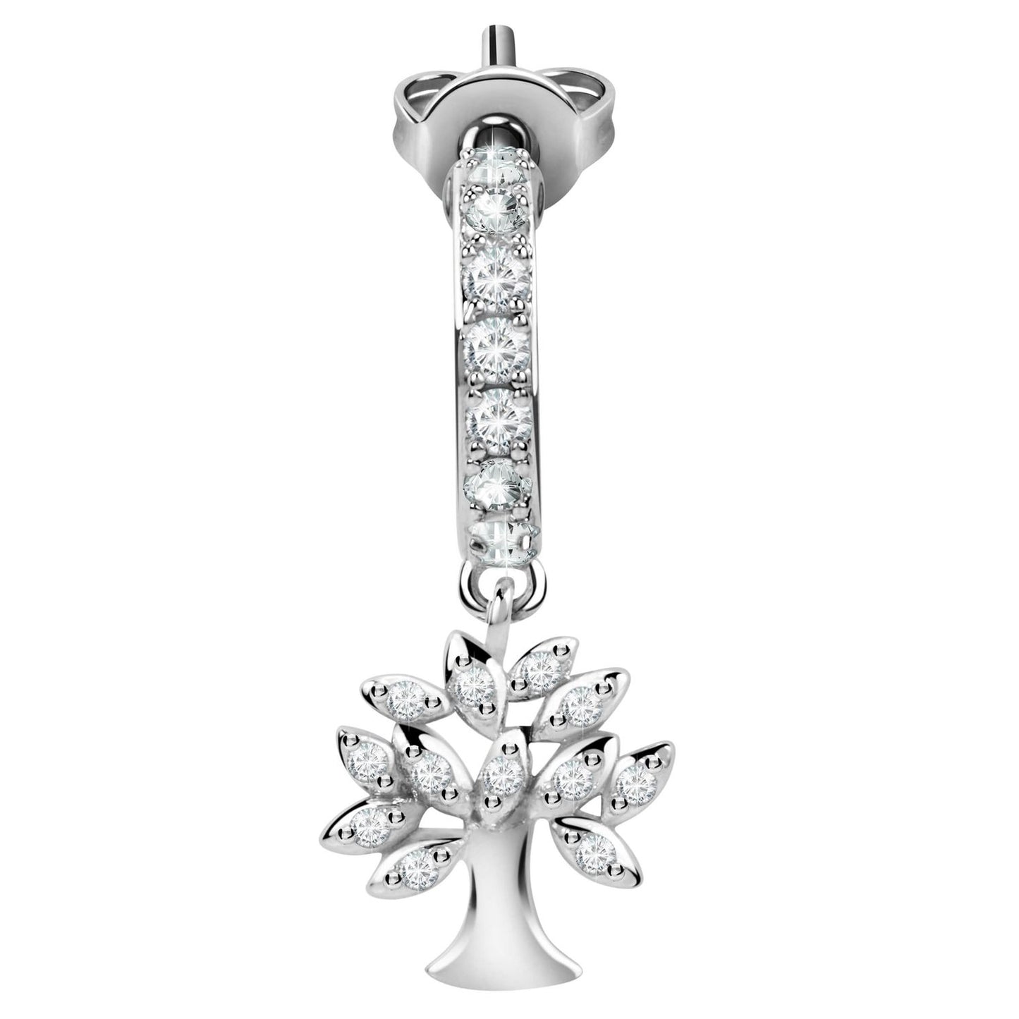 LA PETITE STORY Mod. LPS02ARQ44 single earring for ladies, featuring a tree design with sparkling stones.