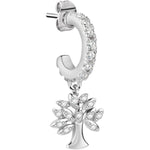 LA PETITE STORY Mod. LPS02ARQ44 single earring for ladies with tree charm design and crystal embellishments.