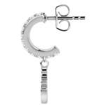 LA PETITE STORY Mod. LPS02ARQ44 single lady earring, silver design with unique charm detail.