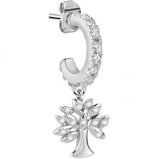 LA PETITE STORY Mod. LPS02ARQ44 single lady earring with a sparkling tree charm design.