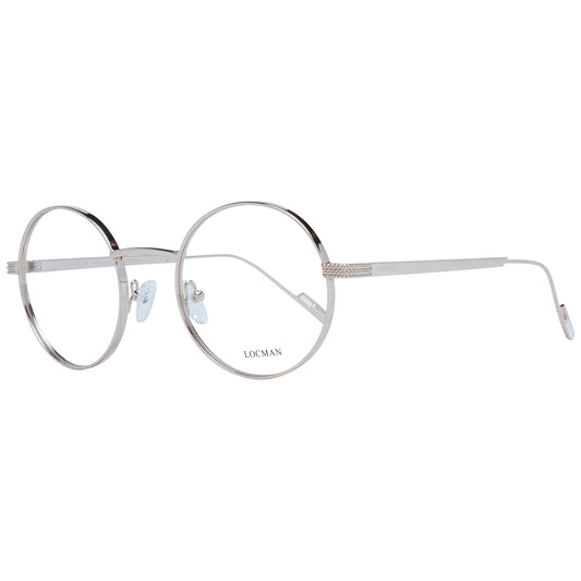 Silver unisex eyeglasses LOCMAN MOD. LOCV001 51GLD with round frames.
