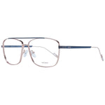 LOCMAN MOD. LOCV014 60RGD eyeglasses for men, elegant design, square metal frame in silver and blue details.