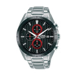 LORUS WATCHES Mod. RM303HX9, men's stainless steel chronograph wristwatch with quartz movement, water resistant 10 ATM, tachymeter bezel.