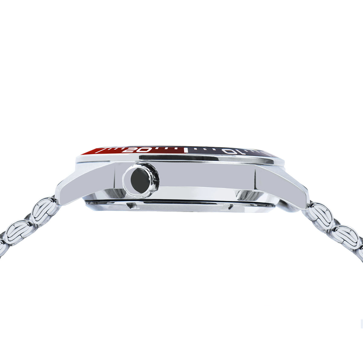 Side view of LORUS WATCHES Mod. RU413AX9 highlighting its sleek design.