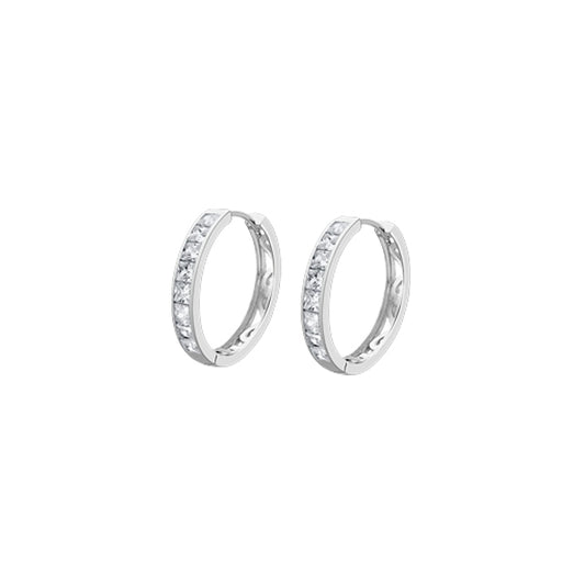LOTUS JEWELS JEWELRY Mod. LP1936-4/2 silver hoop earrings