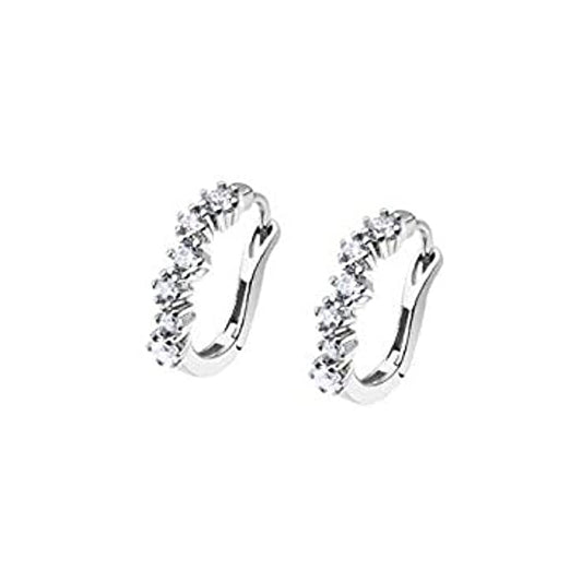 LOTUS JEWELS JEWELRY Mod. LP3099-4/1 elegant hoop earrings sparkling with crystals