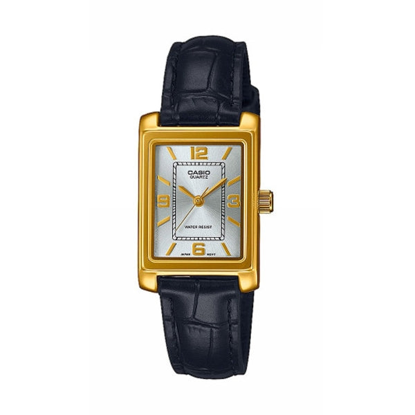CASIO COLLECTION Mod. TANK. LEATHER - ARGENTEE WATCHES