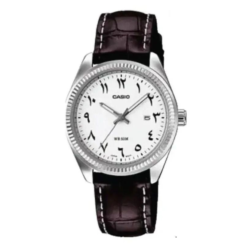 CASIO COLLECTION Mod. LADY DATE - LEATHER, WHITE-0