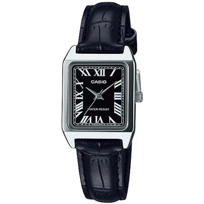 CASIO COLLECTION Mod. LADY TANK, ALLOY, LEATHER - BLACK