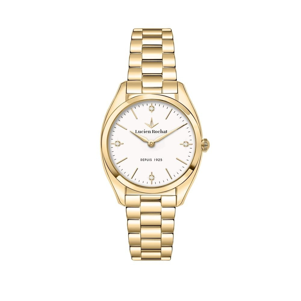 LUCIEN ROCHAT MOD. R0453120502 elegant lady's wristwatch with silver material, quartz movement, and sapphire dial.