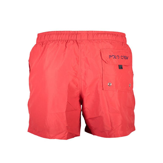 La Martina Red Polyester Swimwear - Elastic waist, laces, two pockets, back pocket, embroidery logo swim boxer with slip.