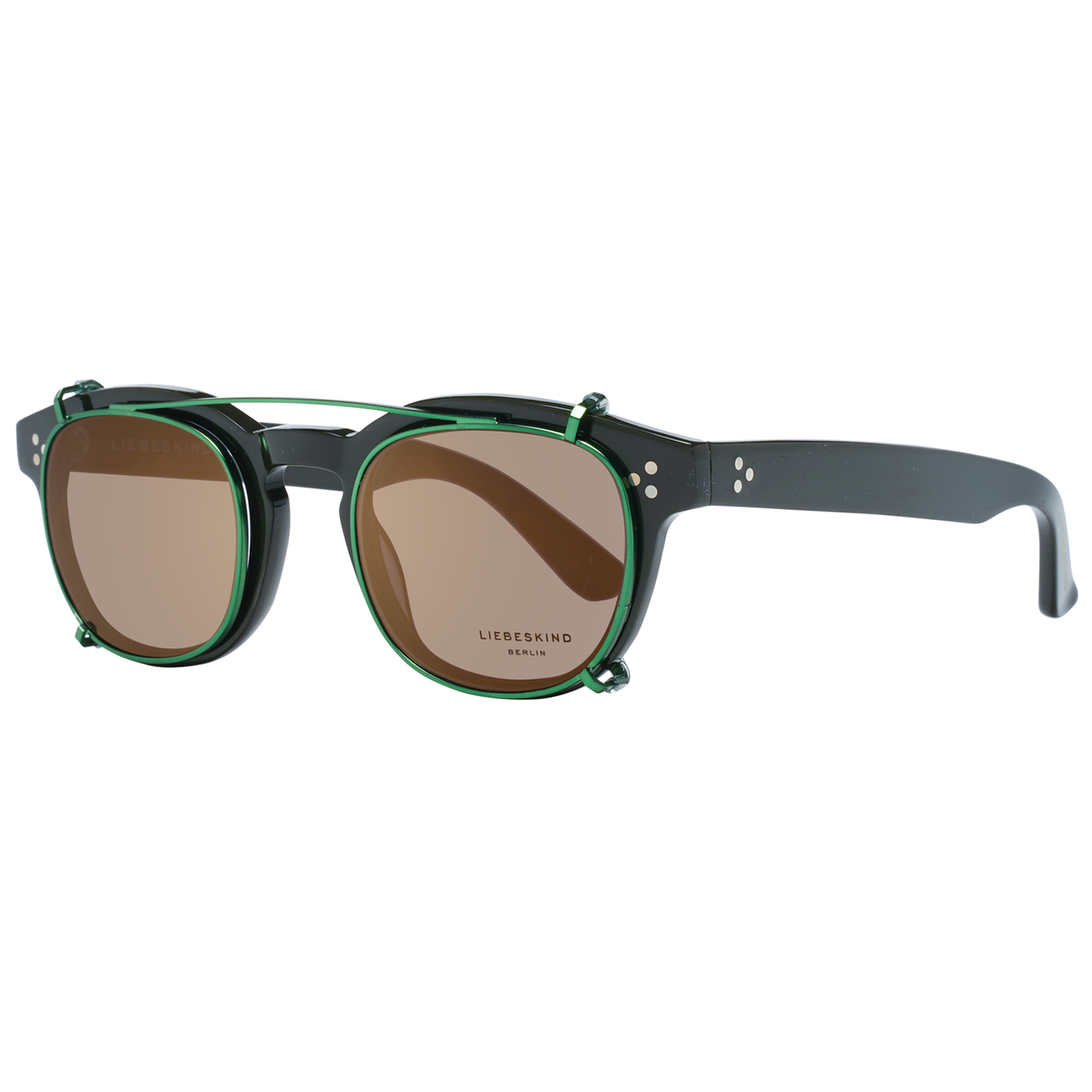 Liebeskind Chic Black Rectangle Designer Frames for women featuring sleek design, black plastic construction, and demo lenses, crafted in Italy.
