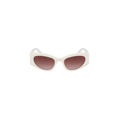 Liu Jo White Acetate Women Sunglasses with brown tinted lenses offering style and UV protection.