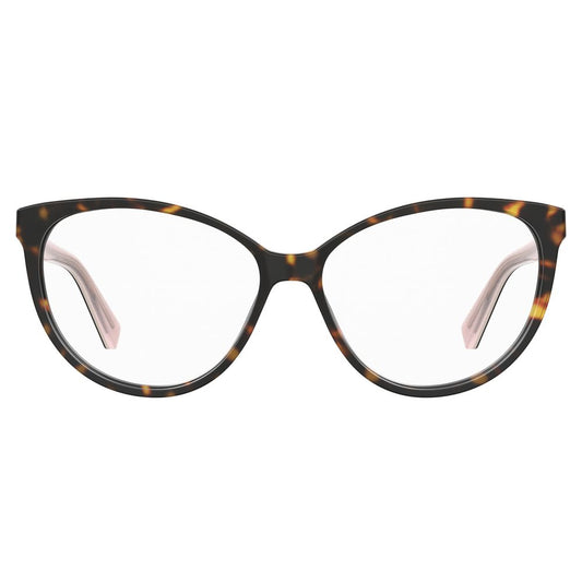 Love Moschino Bicolor Acetate Frames in HVN color, style MOL591-086, size 57/14/140 mm for women