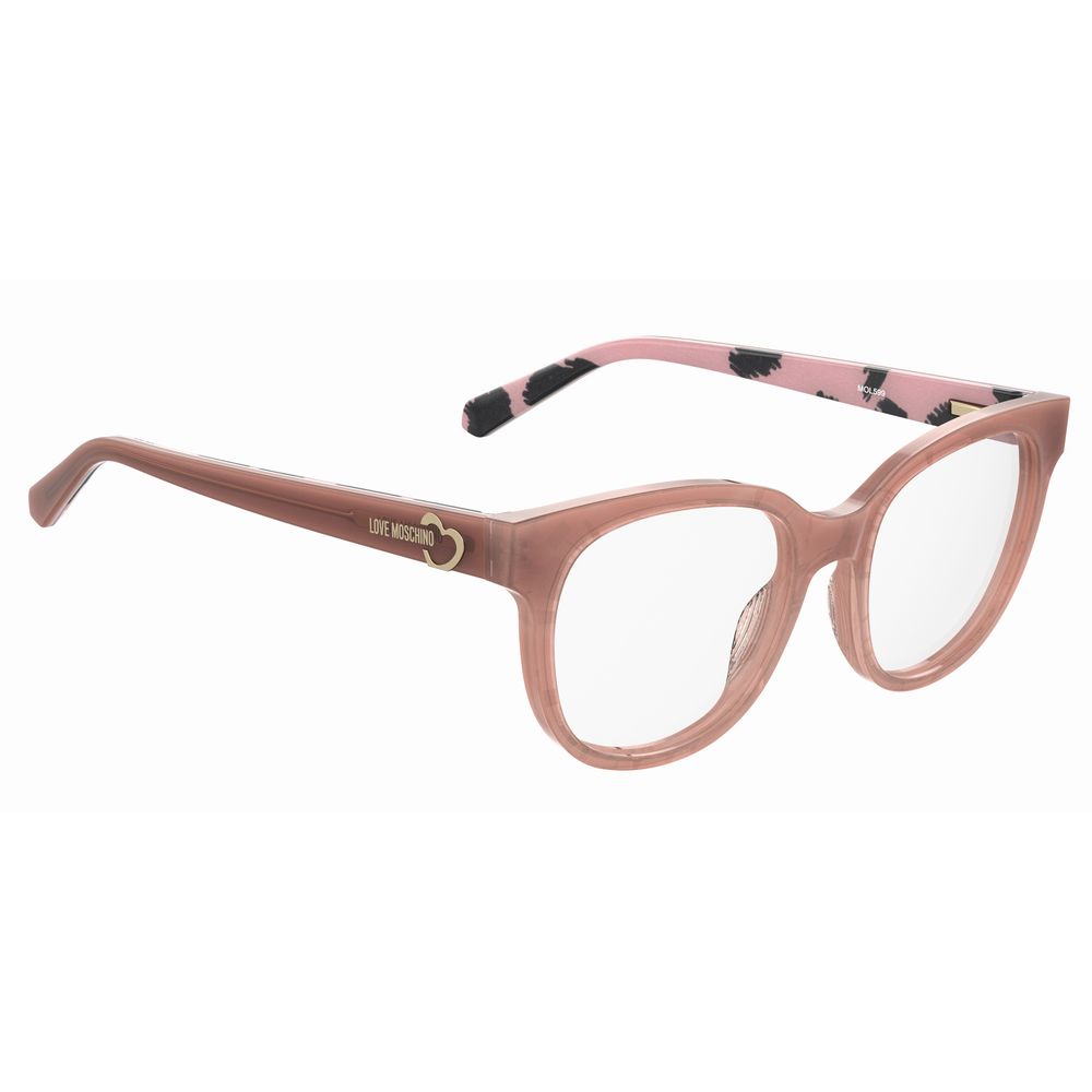 Love Moschino Orange Acetate Frames MOL599IGFF118 Glasses with 51/18/140 mm measurements, stylish eyewear for women.