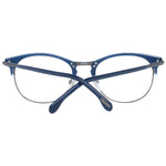 Lozza Blue Unisex Glasses Frame with full-rim oval design, blue metal and plastic frame, demo lenses, temple length 140mm.