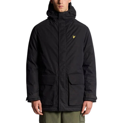 Lyle & Scott Black Polyester Parka 1728,71956299936,Black,Clothing,IT48 | L,Jackets & Coats - Clothing,Lyle & Scott,Men,New with tags,Parkas - Jackets & Coats - Clothing