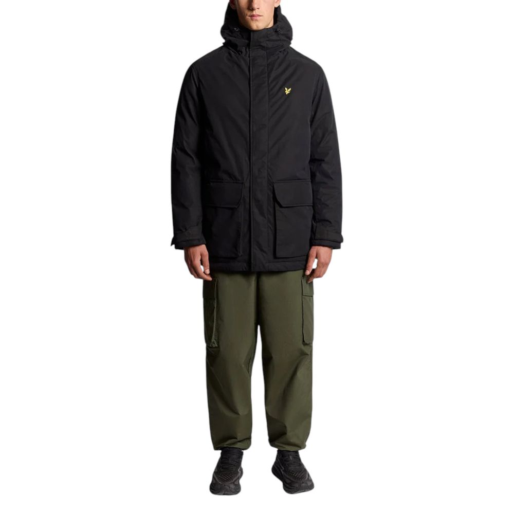 Lyle & Scott Black Polyester Parka 1728,71956299936,Black,Clothing,IT48 | L,Jackets & Coats - Clothing,Lyle & Scott,Men,New with tags,Parkas - Jackets & Coats - Clothing
