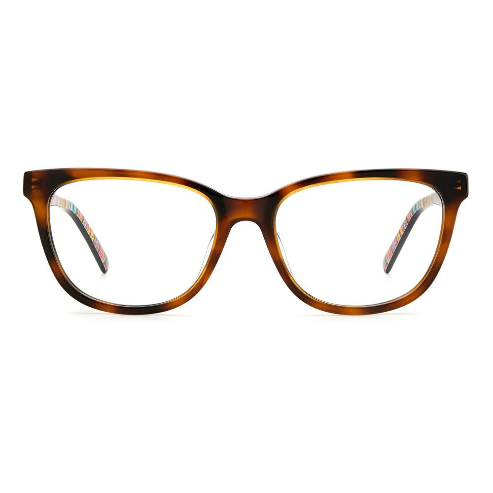 M Missoni Brown Acetate Frames, stylish women's eyeglasses, 52/16/140 mm size, featuring tortoiseshell design.